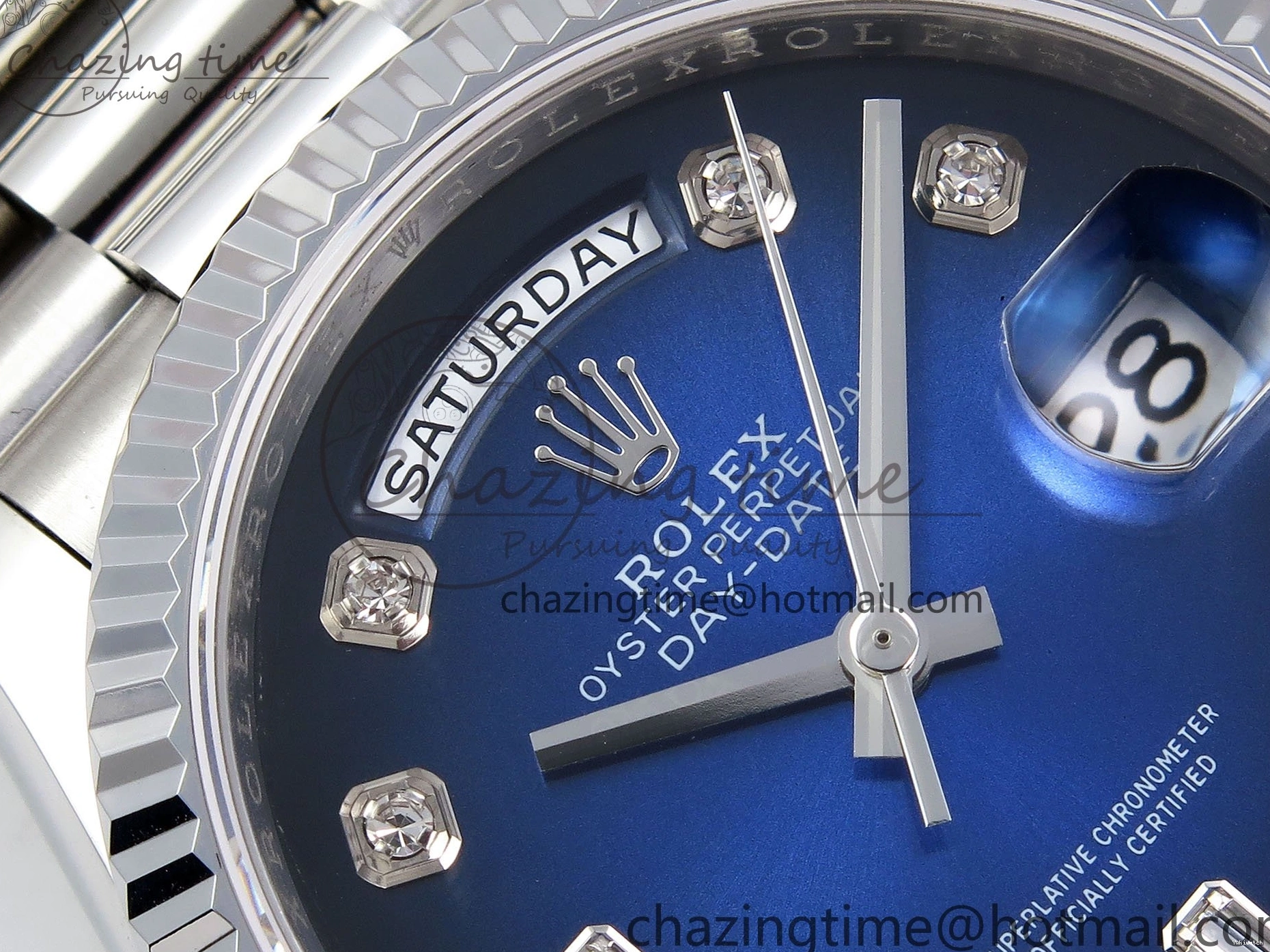Diamonds 36 A2836 Dial on Day SS Edition Blue Date Best SS TWSF Bracelet 0411